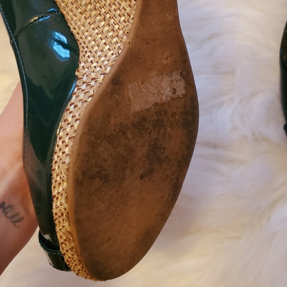 Charlotte Russe Green & woven wedges - Picture 4 of 4